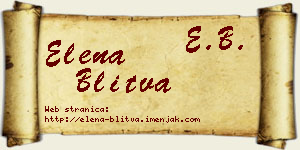 Elena Blitva vizit kartica
